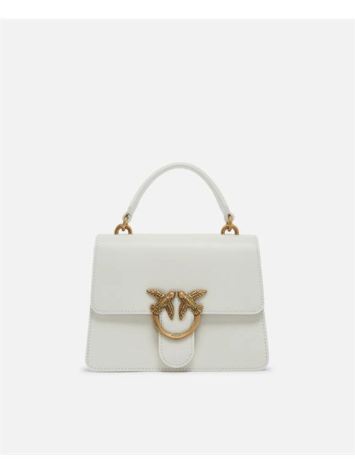 LOVE ONE TOP HANDLE MINI PINKO | 100071.A0F1Z14Q BIANCO SETA-ANT. GOLD